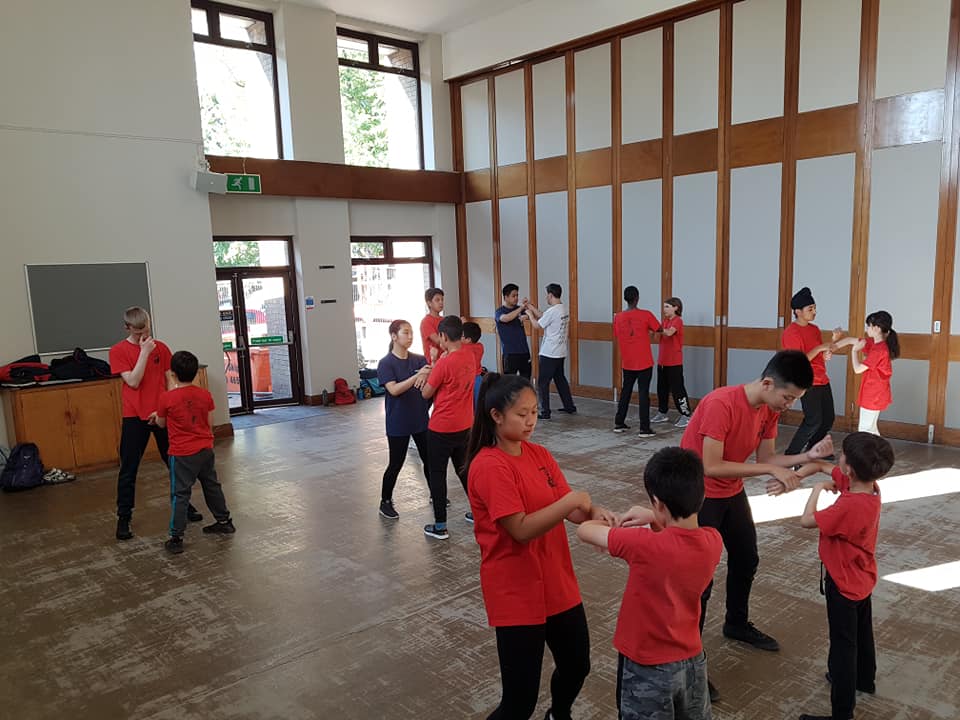 Kids in martial arts class